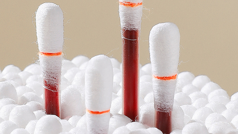 Métodos para evitar el crecimiento bacteriano en hisopos de algodón médico